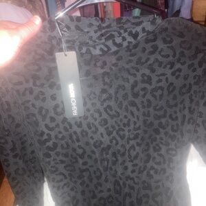 See through leopard  Print body suit